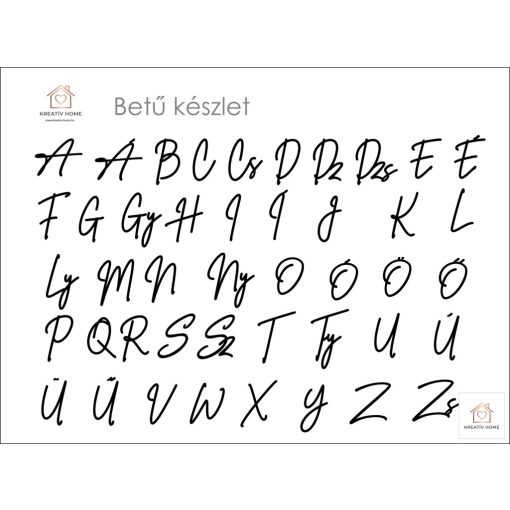 Monogramos tortadísz "vonal script"