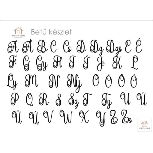 Esküvői Monogramos tortadísz szivecskével