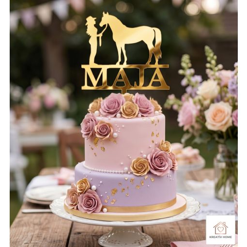 Lovas torta beszúró névvel