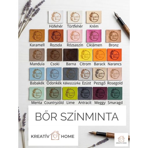 Bőr cimke téglalap