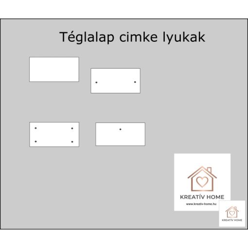Bőr cimke téglalap