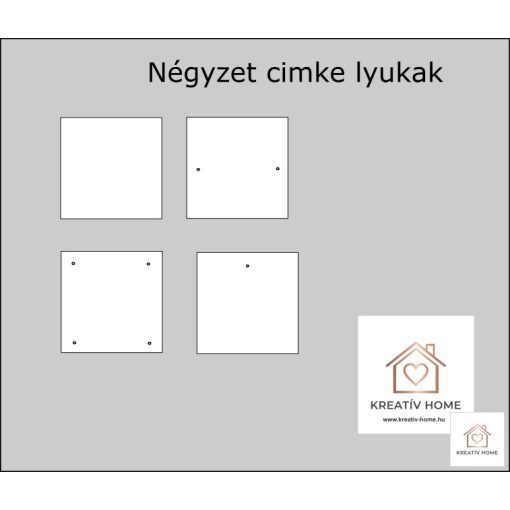 Bőr cimke négyzet