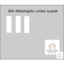 Bőr cimke téglalap  félbehajtós