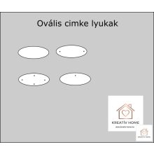Bőr cimke ovális