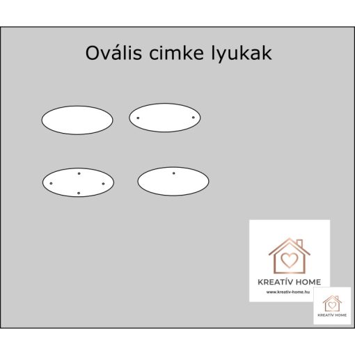 Bőr cimke ovális