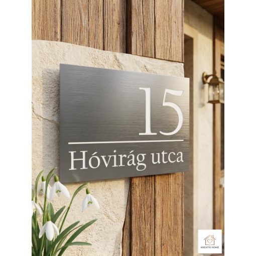 Metál antracit házszámtábla