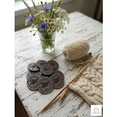 Handmade with love bőr cimke