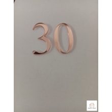 Tükör Rose Gold Születésnapi Tortadísz 30as szám