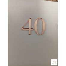 Tükör Rose Gold Születésnapi Tortadísz 40as szám