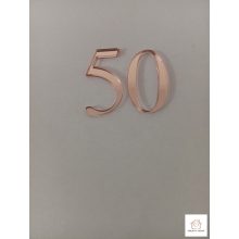 Tükör Rose Gold Születésnapi Tortadísz 50as szám