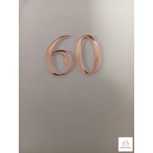 Tükör Rose Gold Születésnapi Tortadísz 60as szám