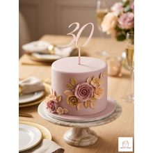 30 Rose Gold Tortabeszúró születésnapi 