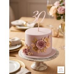 30 Rose Gold Tortabeszúró születésnapi 