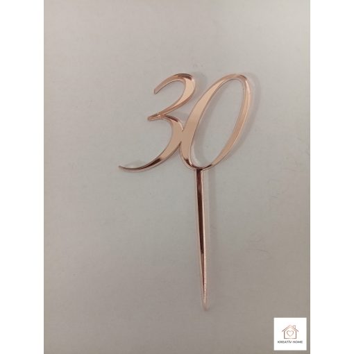 30 Rose Gold Tortabeszúró születésnapi 