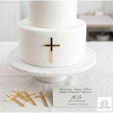 Tükörarany kereszt a torta oldalára mini szett