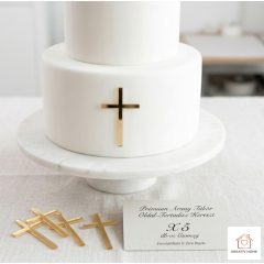 Tükörarany kereszt a torta oldalára mini szett